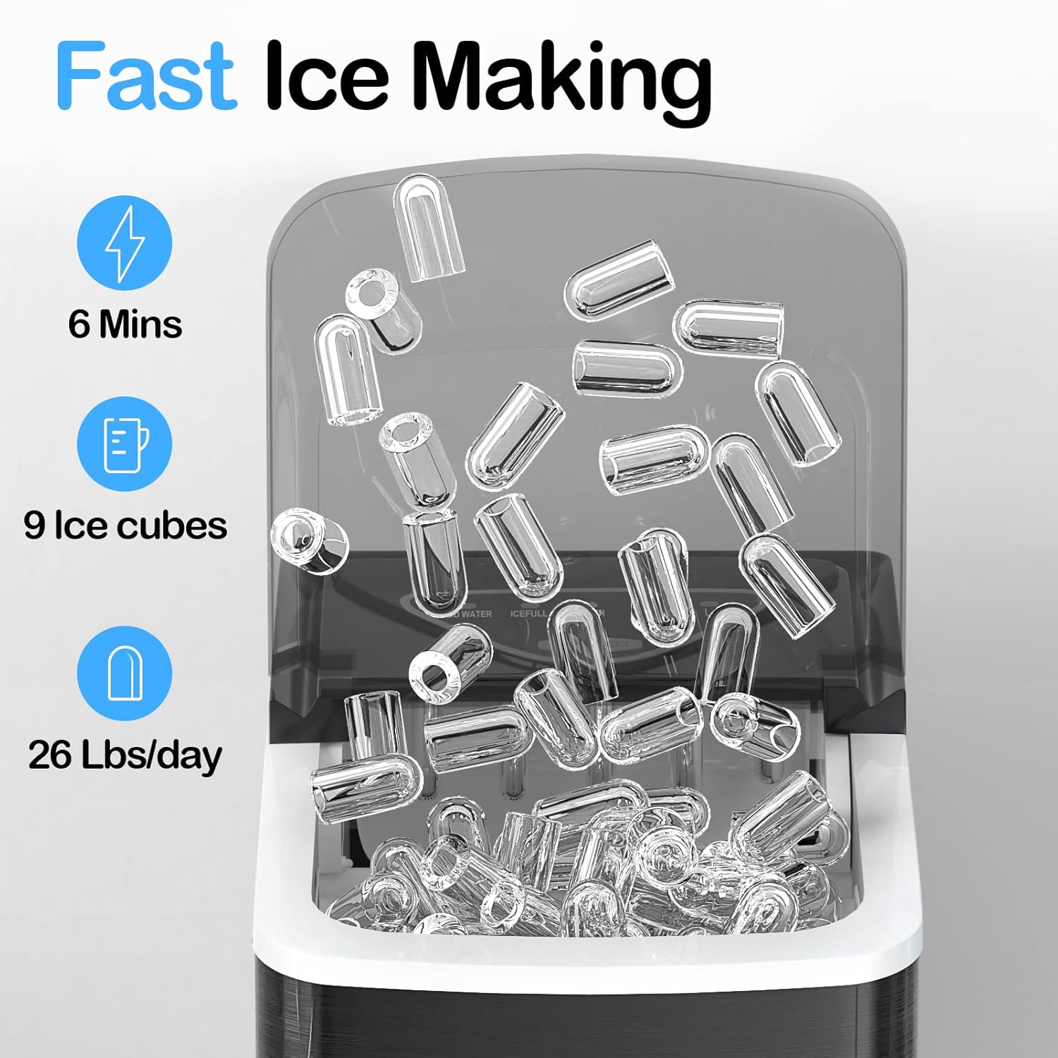 Ice Makers Countertop, Compact Counter Machine