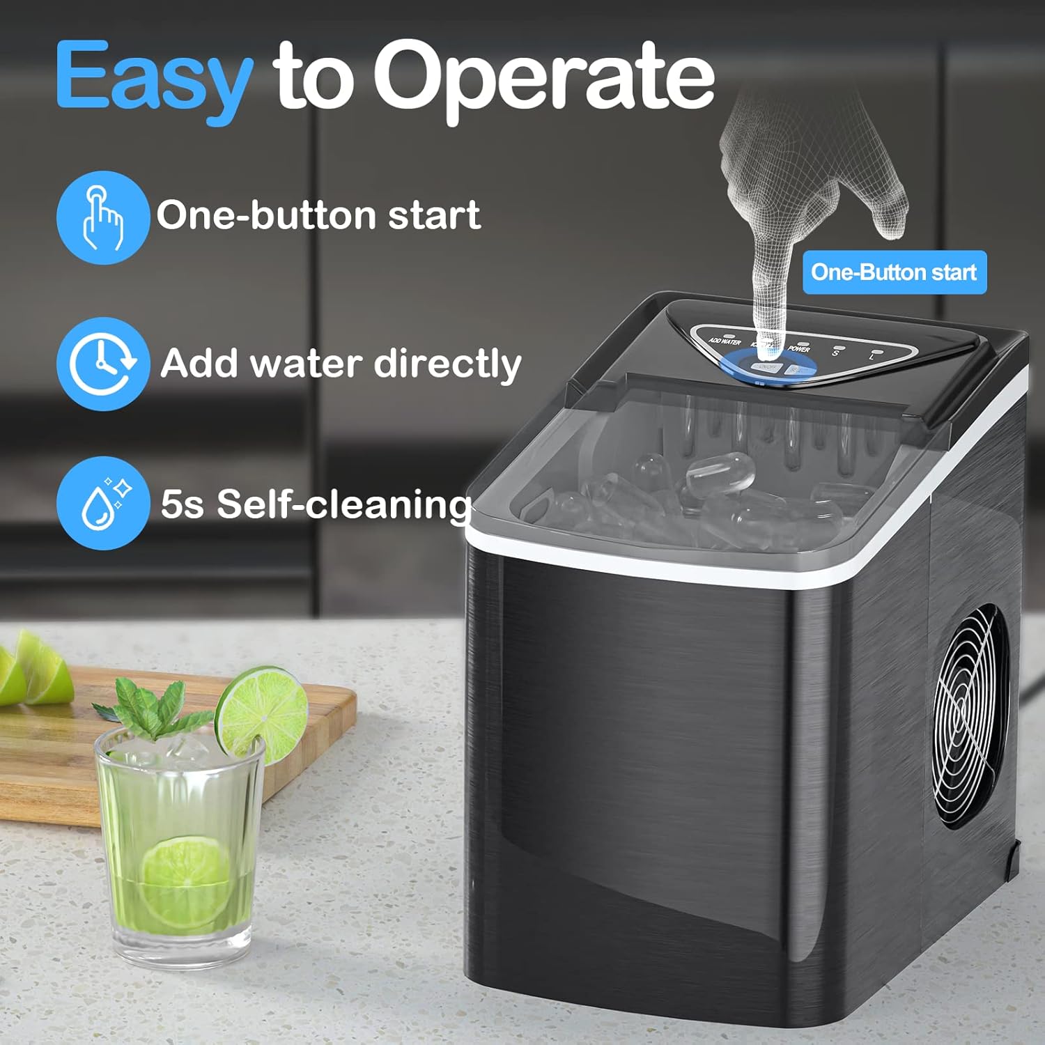 Ice Makers Countertop, Compact Counter Machine