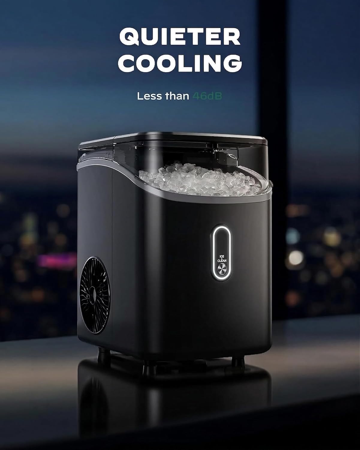 Nugget Ice Maker Countertop, Pebble Ice Maker with Soft Chewable Ice