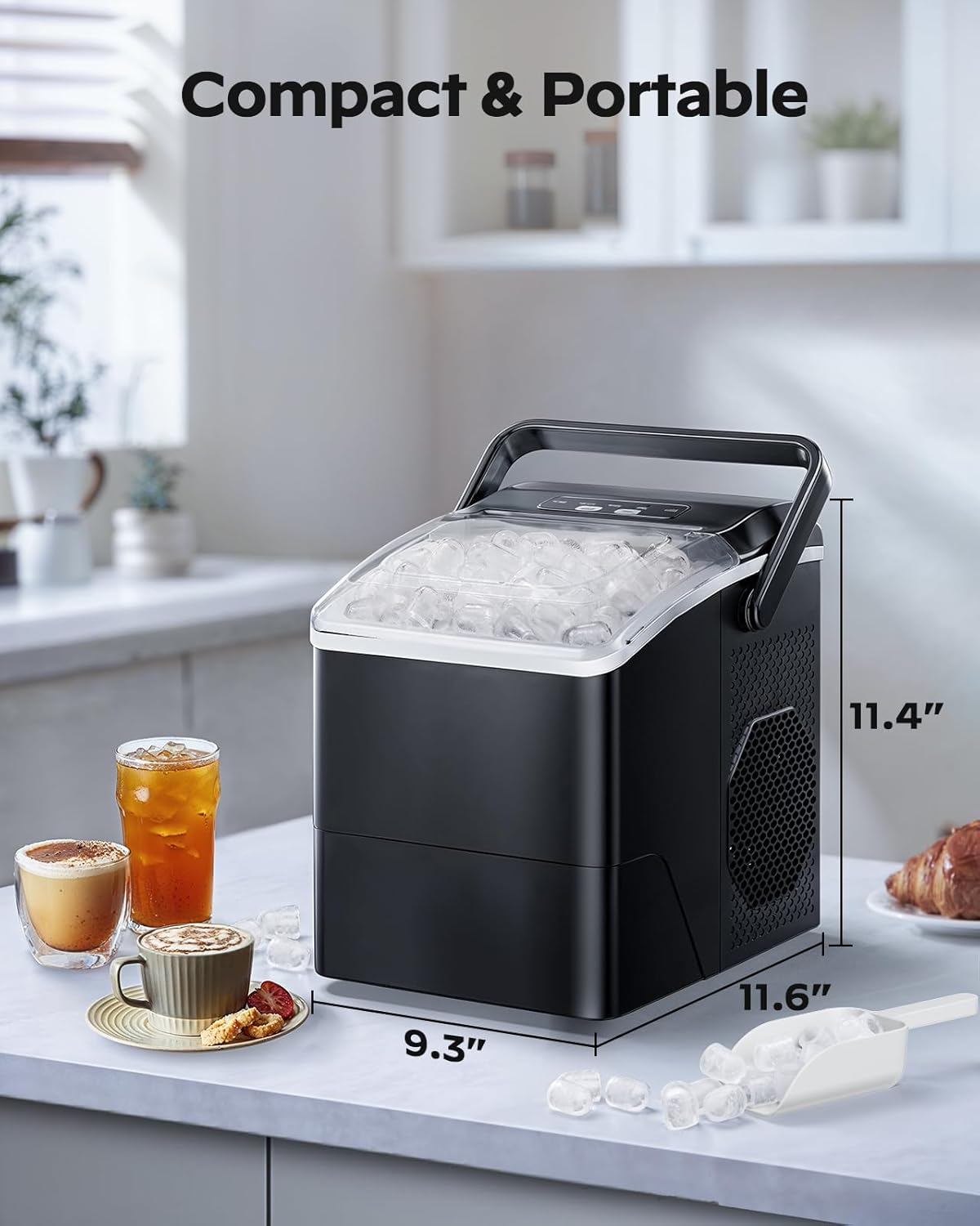 Ice Maker Countertop, 9 Cubes Ready in 6 Mins