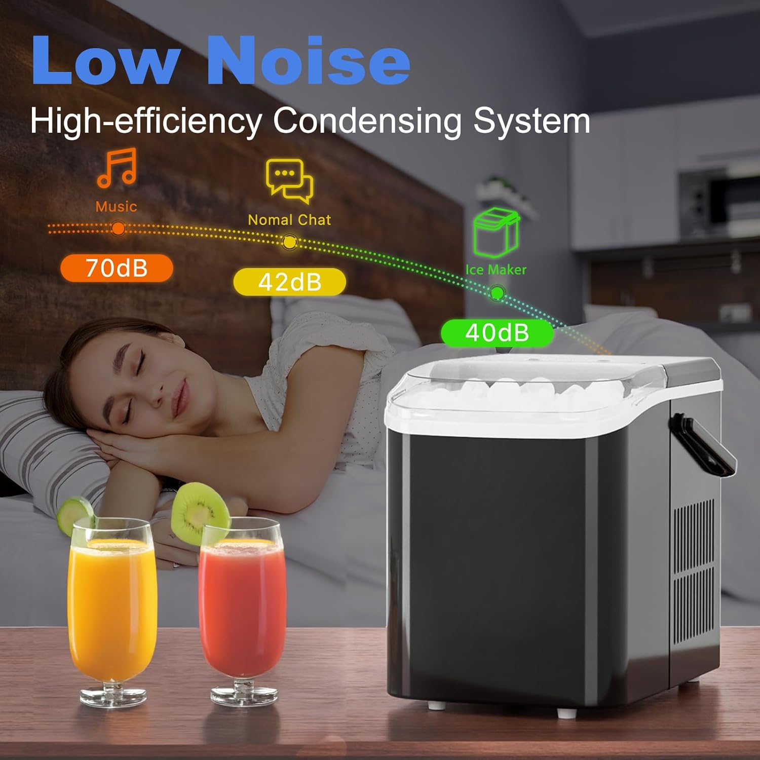 Ice Makers Countertop with Handle