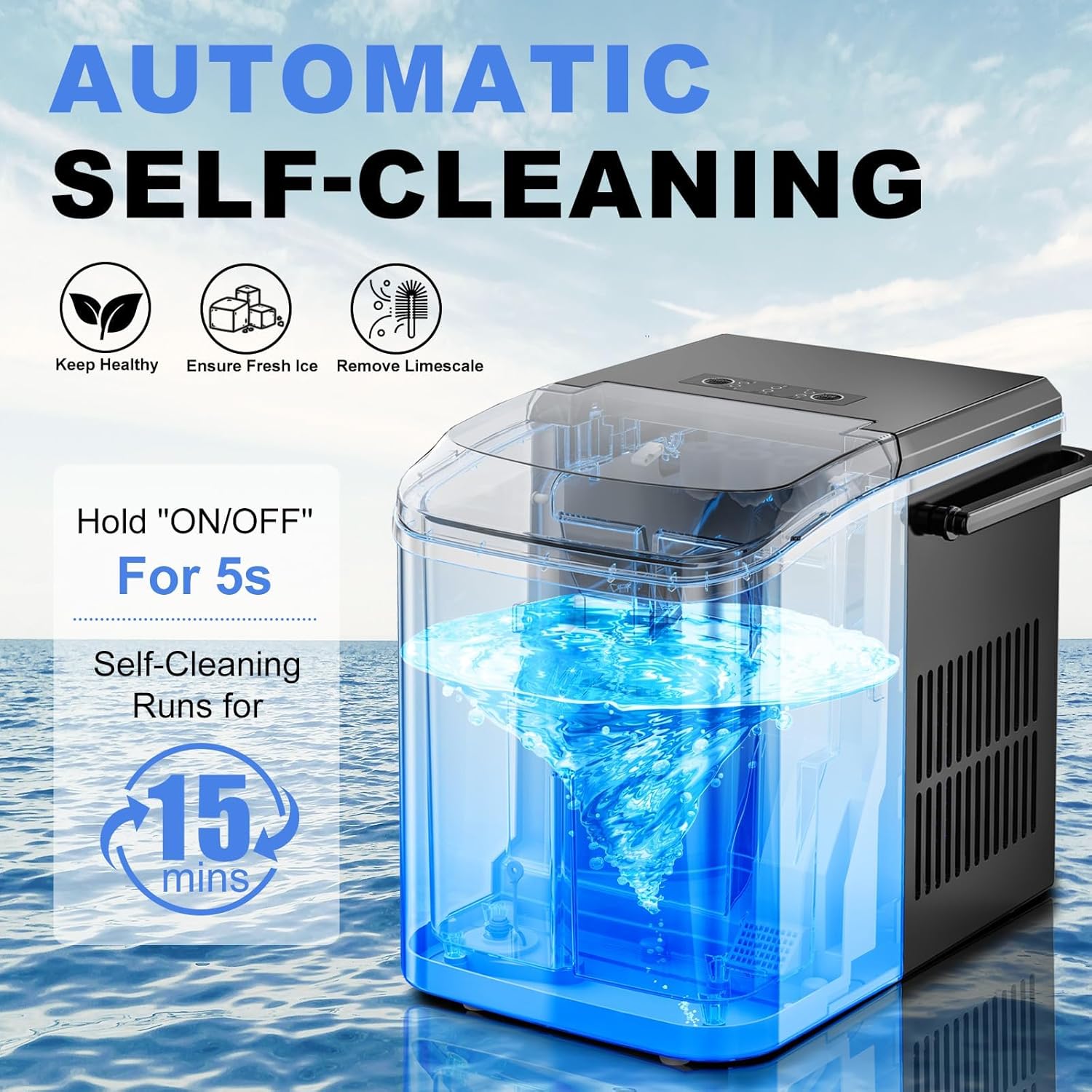 Ice Makers Countertop with Handle