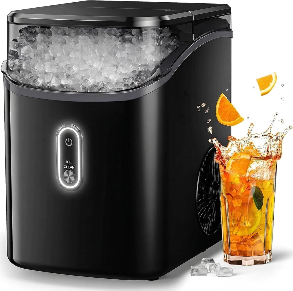 Nugget Ice Maker Countertop, Pebble Ice Maker with Soft Chewable Ice